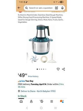 3L Food Processors 300W Mini Electric Food Chopper Meat Grinder 2-Speed&4 Blades